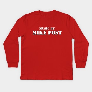 Music by Mike Post Kids Long Sleeve T-Shirt